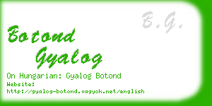 botond gyalog business card